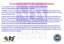 PLEASE READ THE CRITERIA TO BE INVITED TO A GRADING