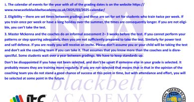 PLEASE READ THE CRITERIA TO BE INVITED TO A GRADING
